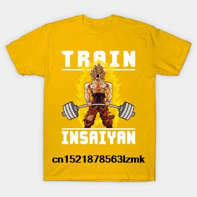 Возьмите Для мужчин футболка поезд INSAIYAN (Гоку становая тяга) Мода для fortnite
