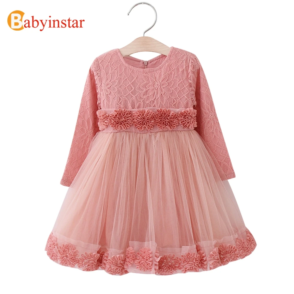 Babyinstar/Детское платье с цветочным узором для девочек праздничные платья