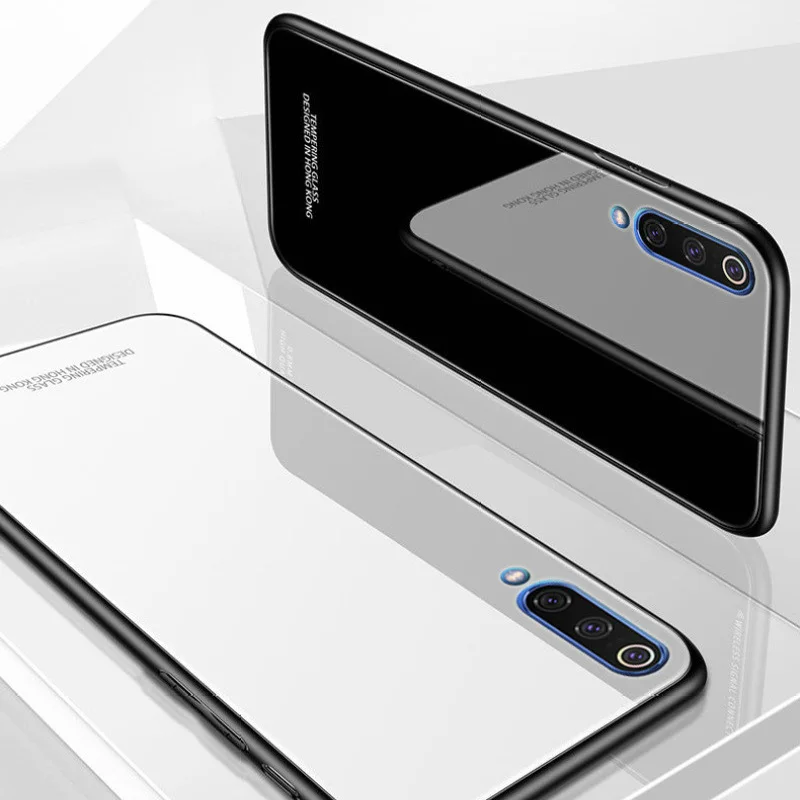 For Xiaomi Mi CC9 Case Tempered Glass Hard PC Soft TPU Edge Back Phone Cover CC9e CC 9 Shockproof |