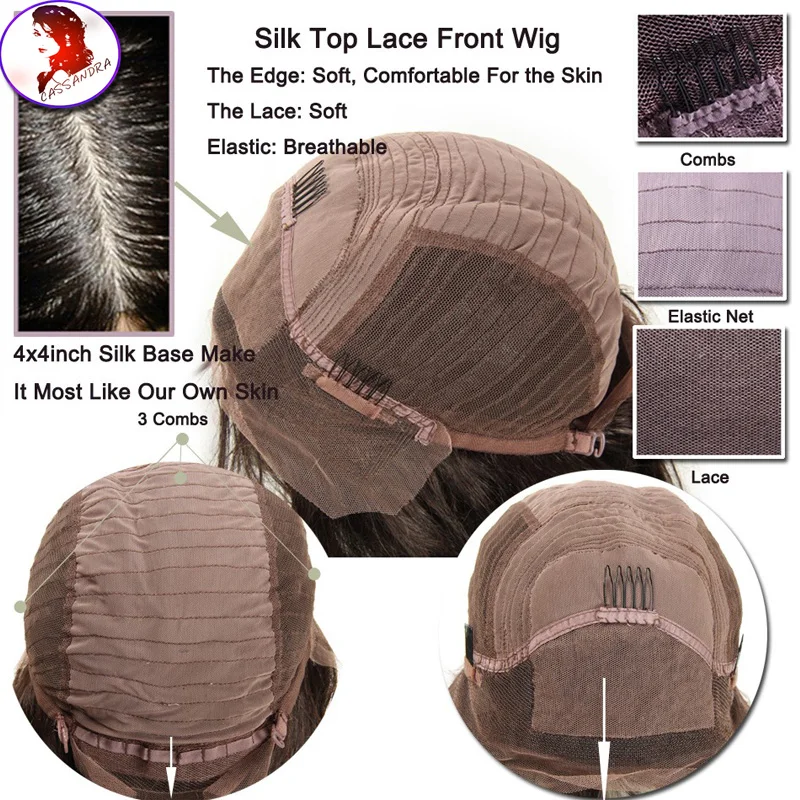 Шелковый Топ Парик Боб Человеческих Волос Парики Короткие Полный шелк Базы Для