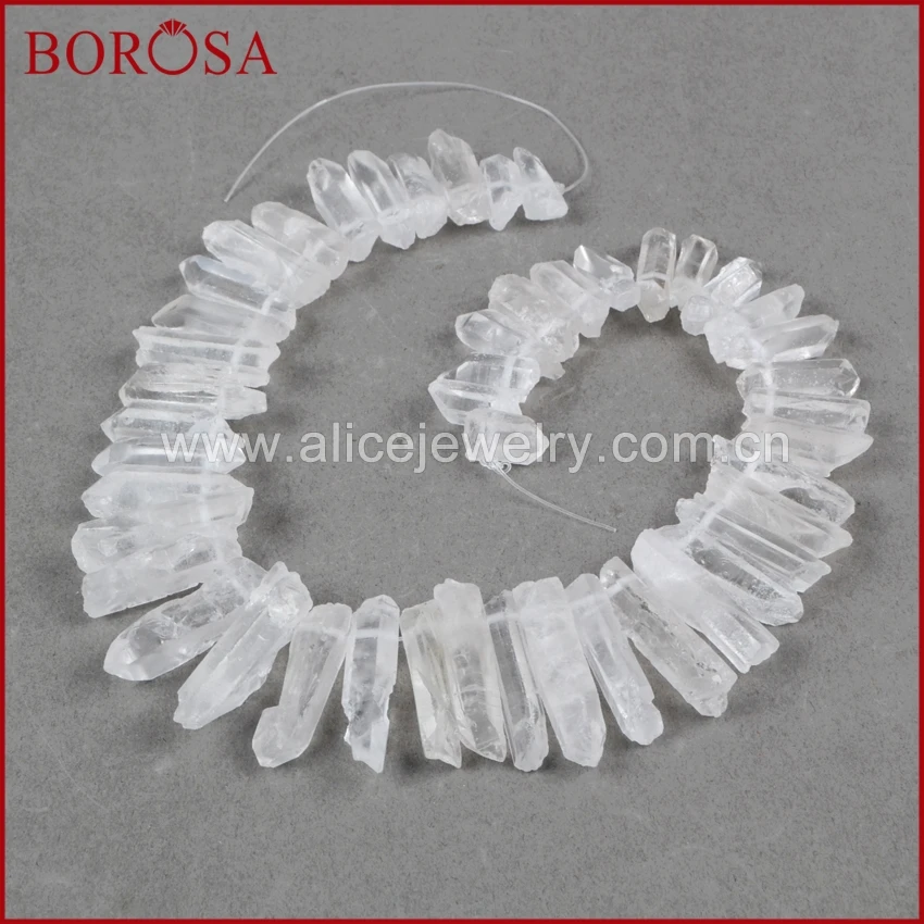 Кварцевые серьги-подвески BOROSA из натурального кварца ручной работы G0707 |