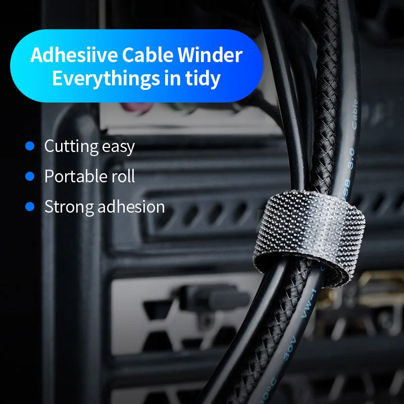 YBD 5 м Кабельный органайзер, держатель для сматывания проводов, держатель для наушников, кабель для мыши, зажим, протектор, USB кабель, управление для ПК, ТВ, HDMI, VGA кабель