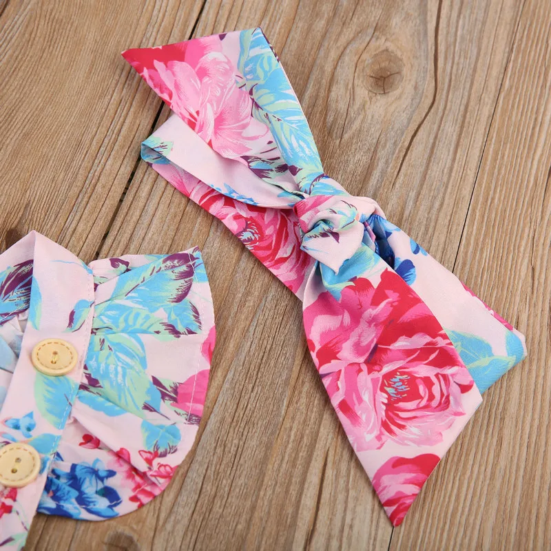 Pudcoco 2 шт./компл. летнее хлопчатобумажное Боди без рукавов с белыми цветами для