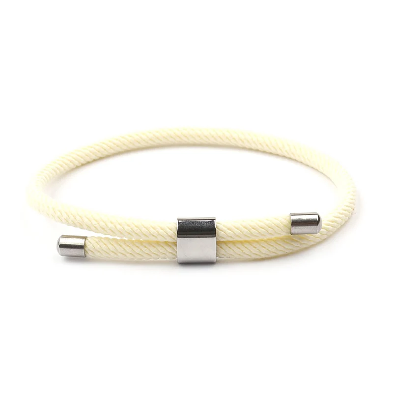 beige NIUYITID Красная Нить Pulseras Mujer влюбленных Шарм Braclet ювелирные изделия ip bileklik armbandjes dames 10 цветов - Окраска металла: beige