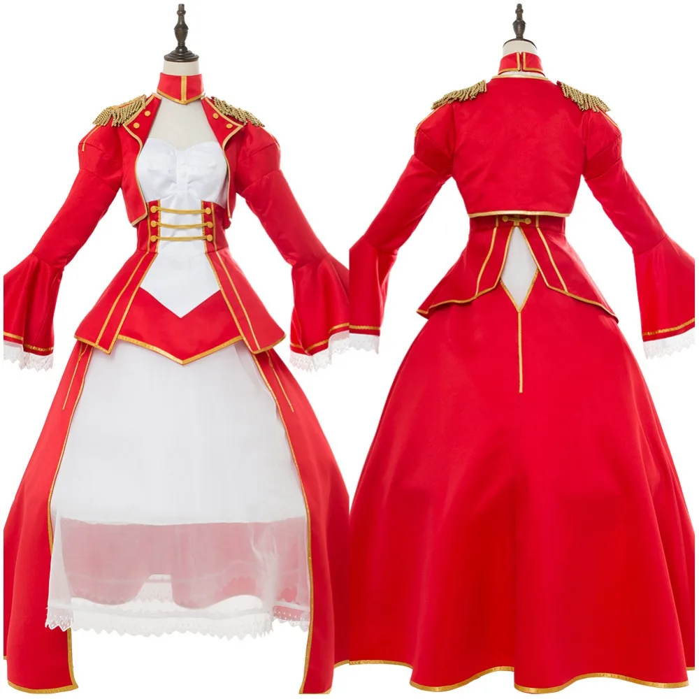 Fate/Extra: последнее платье Nero Saber для косплея красное платье|Костюмы аниме| |