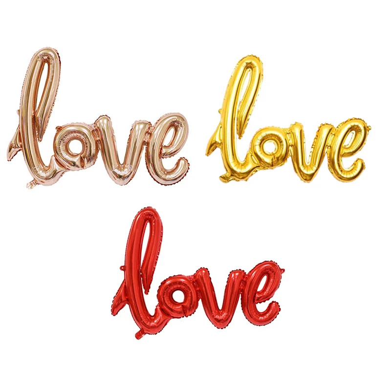 Горячая Распродажа фольгированный воздушный шар с надписью LOVE на юбилей свадьбу