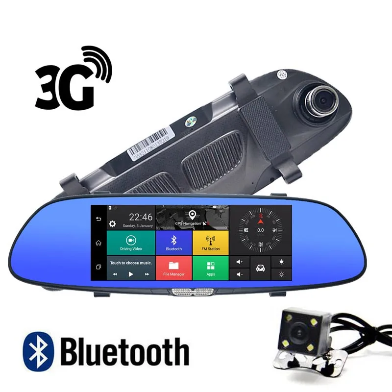 3 Г WCDMA 5.0 GPS Navi 7 Дюйма Автомобильный видеорегистратор видеокамера Bluetooth FM WIFI