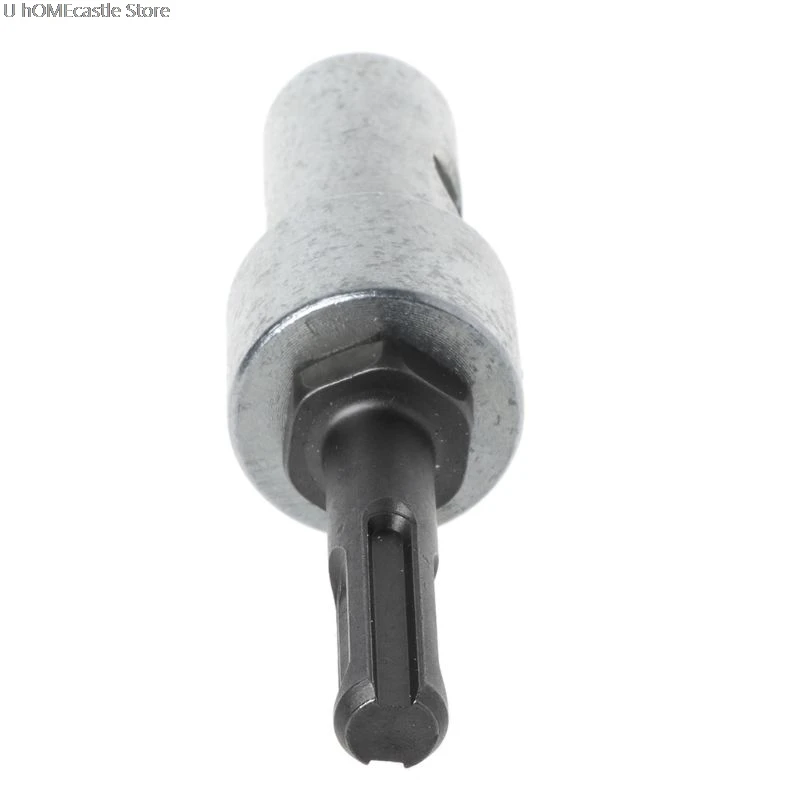 

2 Round Pits 2 Slots Drill Bit Adapter For Electric Drill Convert to Earth Auger Head Connector Tool HOT