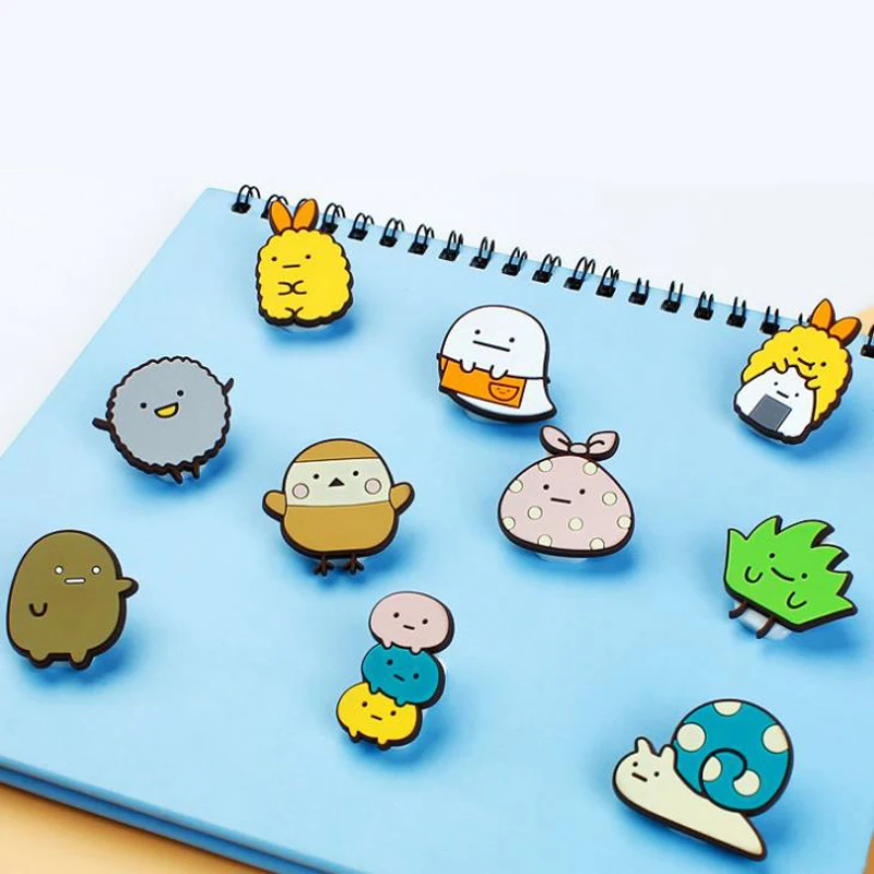 1 шт. Kawaii Мини Аниме Sumikko Gurashi уголок существо ПВХ пищевой зажим для заметок