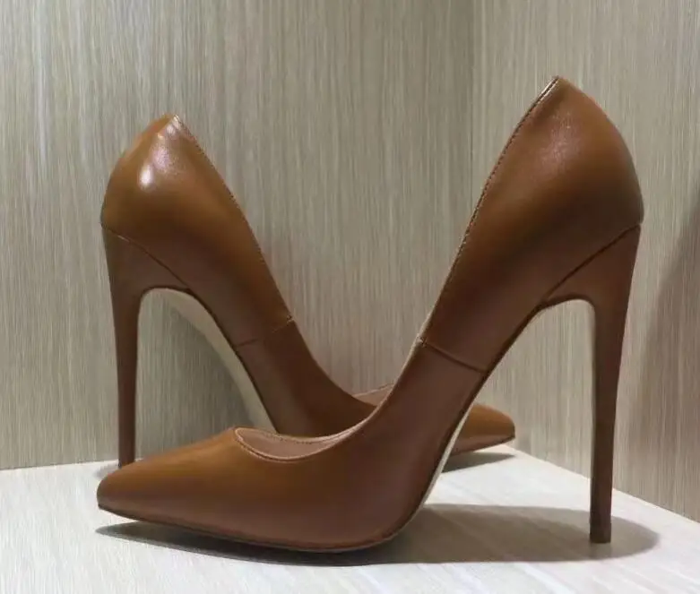 Матовый коричневый), низкий задник, свадебные туфли для невесты, острый носок, без шнуровки, на высоком каблуке ботинки на каблуках 12 см осенне-зимняя обувь по индивидуальному заказу