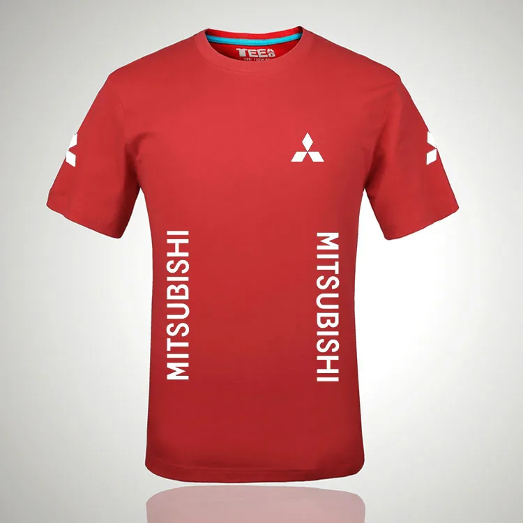 Хлопковая футболка с коротким рукавом, футболка с логотипом Mitsubishi, Повседневная футболка с принтом, Специальная футболка с принтом