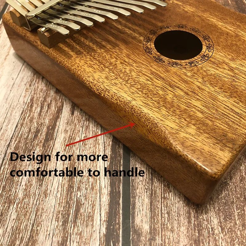 Акустическая клавиатура Kalimba для пальцев 17 клавиш пианино Mbira из массива красного