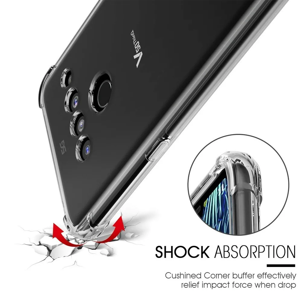 Прозрачный мягкий силиконовый чехол из ТПУ для LG V50 ThinQ 5G G8 G8s Thinq тонкий