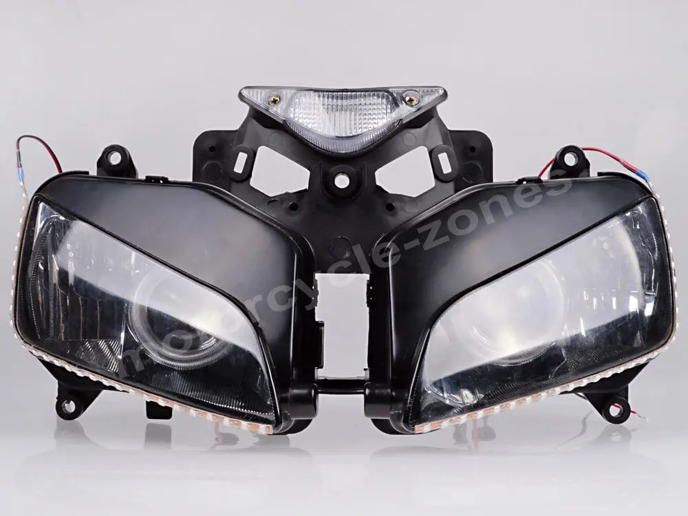 Синий ангельский глаз HID фара проектора красный демон в сборе для Honda CBR 1000 RR 2004-2007 |