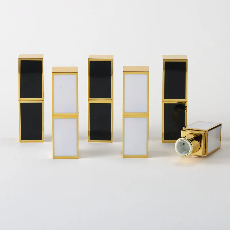 100 шт./лот белый и черный пустой высококачественный пластиковый тюбик для губной