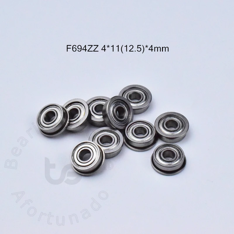 F694ZZ 4*11 (12 5) * 4 мм 10 шт. подшипник фланцевые подшипники 694 F694Z хром сталь глубокий