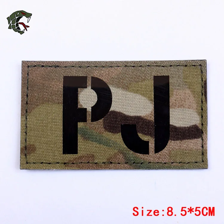 PJ Военный Патч "PJ/CCT/JTAC/AB+" армейский военный значок патч нарукавник/значок/наплечный патч материал MC - Цвет: PJ