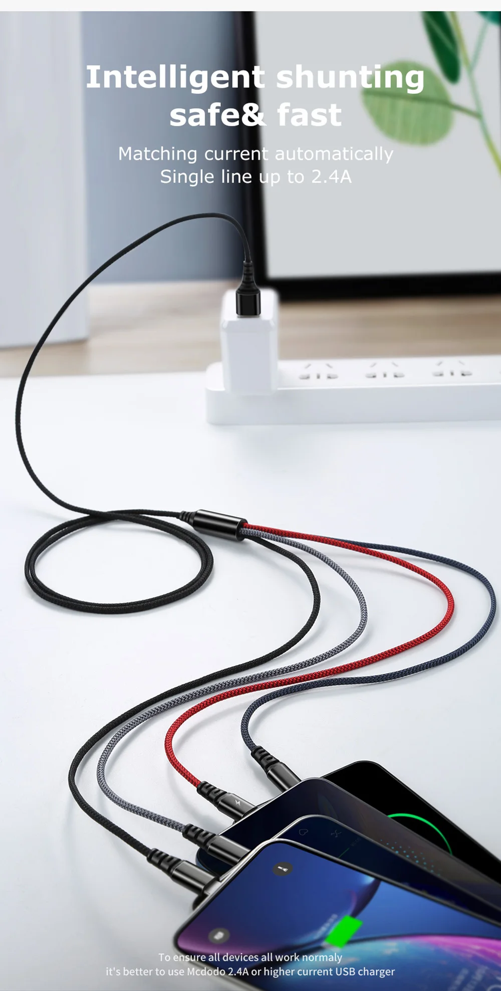 Mcdodo USB кабель для IPhone Xs Max XR X 4 в 1 зарядный кабель usb type C для samsung Xiaomi 9 USB C кабель 3 в 1 Micro USB кабель