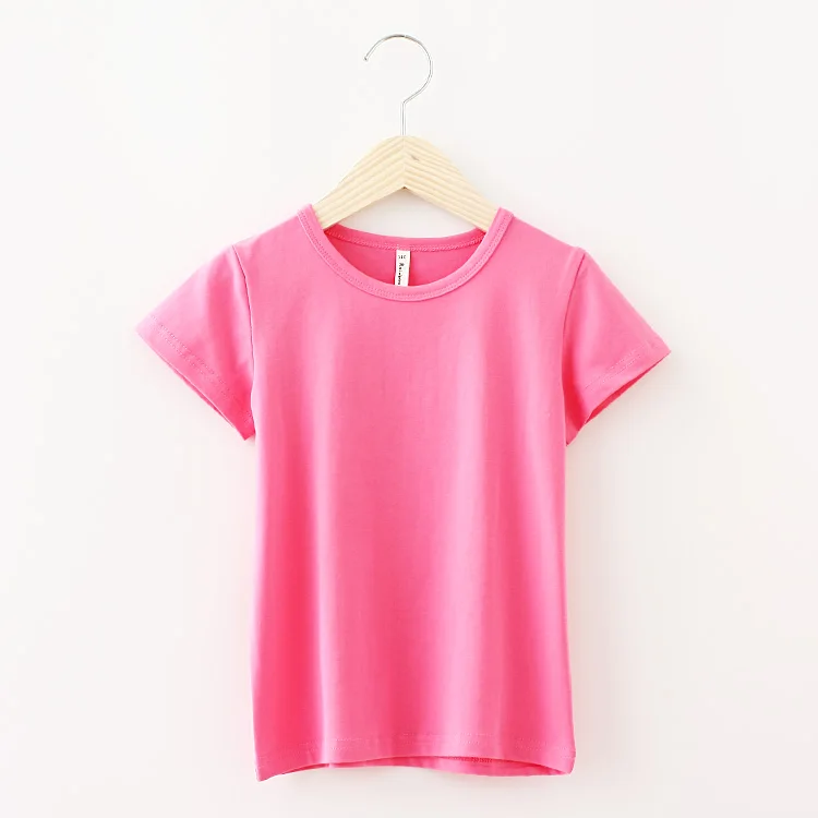 short sleeve 4 Осень новая коллекция хлопок детские футболки конфетный цвет длинный рукав детские футболки футболки на девочек и мальчиков футболки детские пуловеры футболки одежда на мальчиков и девочек - Цвет: short sleeve 4