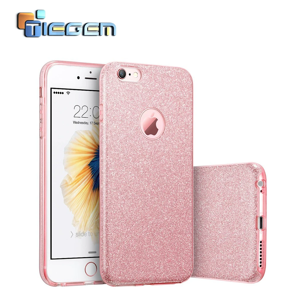 Чехлы для телефонов iPhone 6 Plus шикарный чехол с блестящим градиентом силикон + PC