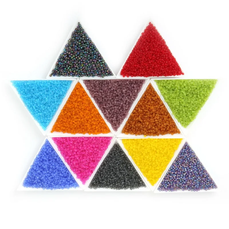 2000pcs/lot 13 Colors 2MM Assorted Candy Round Loose Spacer Frosted Glass Seed Beads For Handmade DIY Jewelry Making | Украшения и