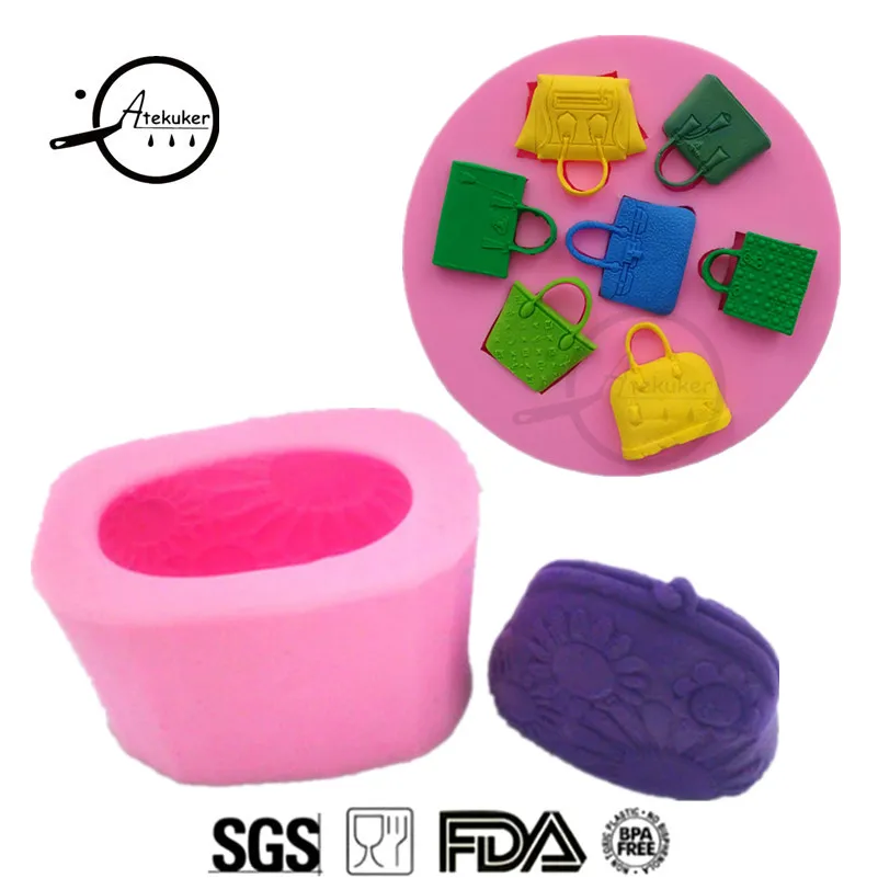 Atekuker 3Pcs/set Pig Bear Lion Frog Dog Cat Elephant Hippo Shape Silicone Mold For Baking Cake Form Silicone Form For Soap Ice