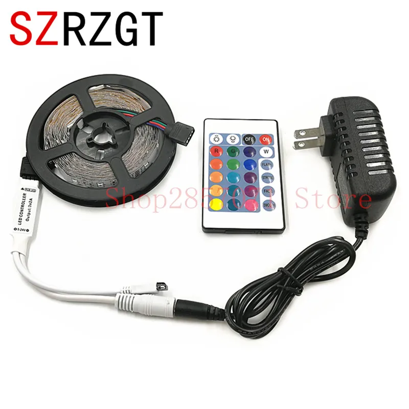 Светодиодная лента RGB 2835 SMD 5 м 60 светодиодов/м гибкая ИК пульт дистанционного