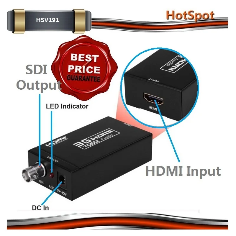 Mini 3 г 1080 P HDMI к SDI конвертер SD-SDI HD-SDI 3G-SDI HD Video Converter адаптер питания ищет агентов |
