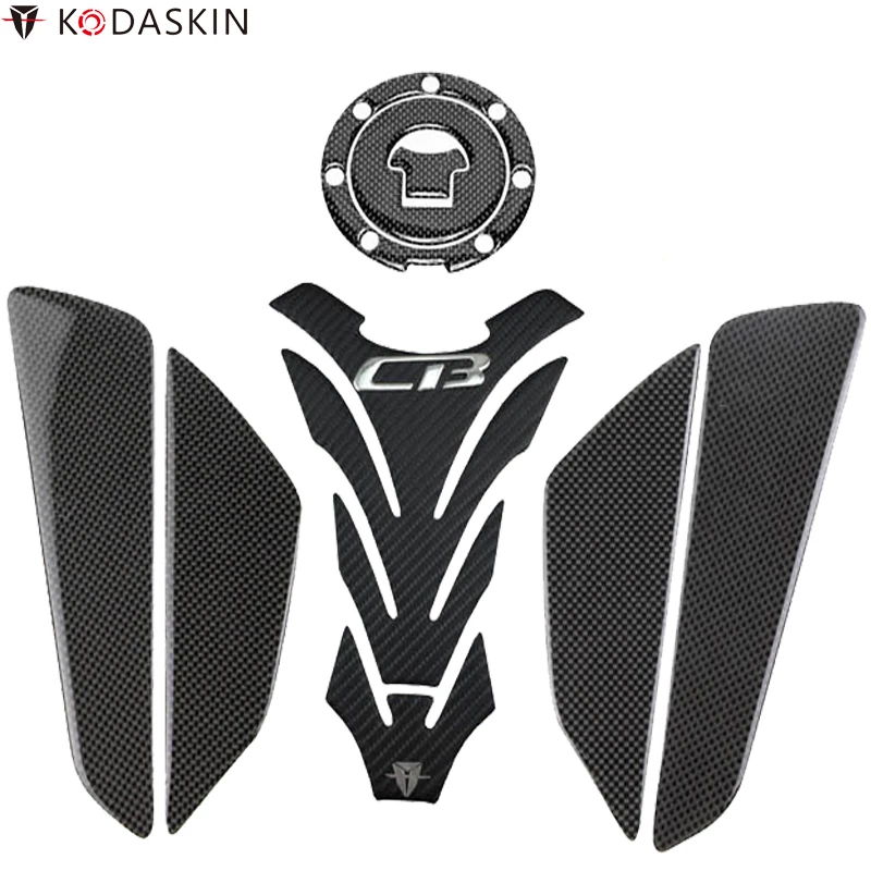 Наклейки KODASKIN 3D на карбоновый бак наклейки боковые наколенники для Honda CB1000R|carbon tank