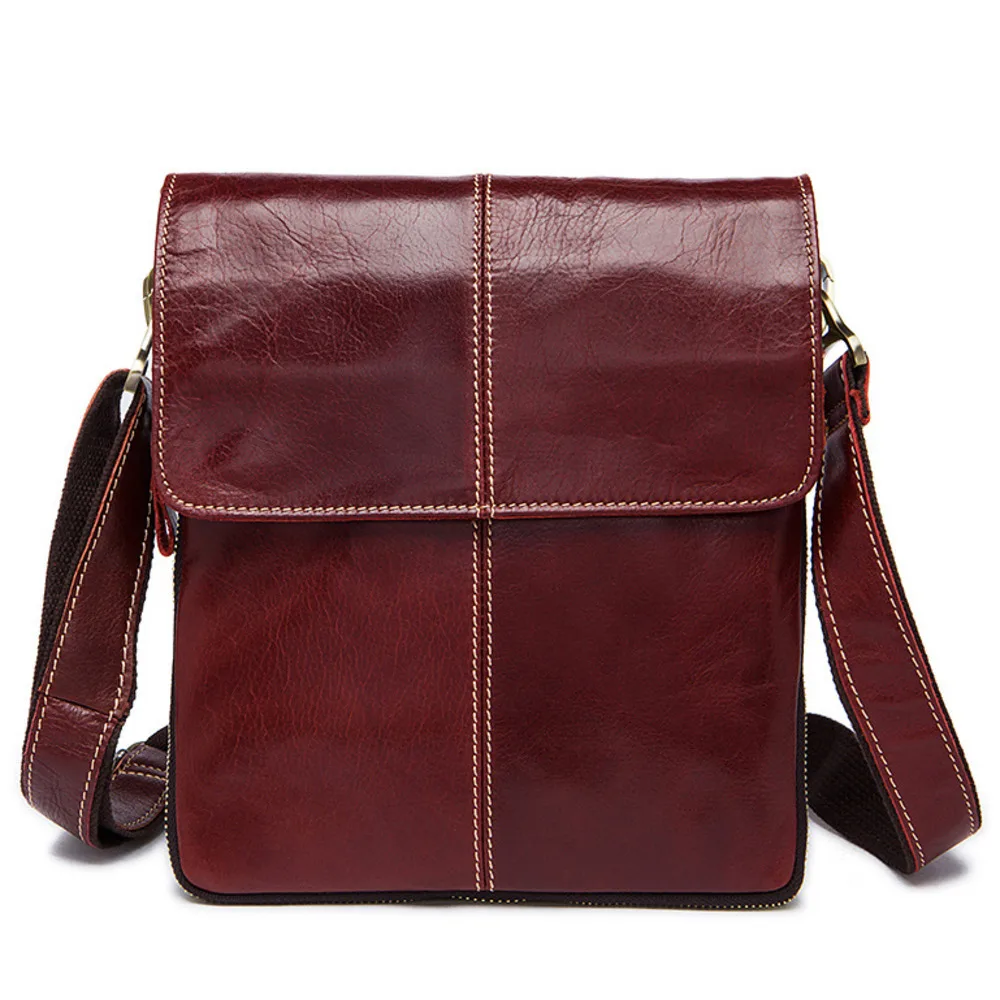 Мужской посылка Для досуга из натуральной кожи косой портфель вертикальный