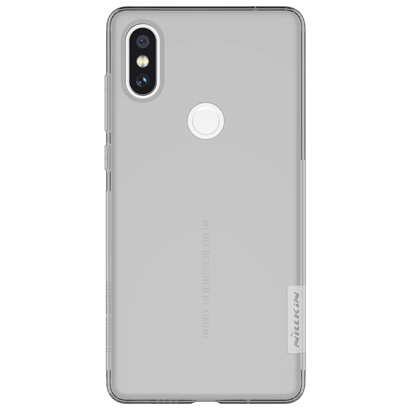 Gray Nilkin Capa для Xiaomi Mi Mix 2S чехол Nillkin Натуральный Мягкий Силиконовый ТПУ, прозрачный чехол для телефона задняя крышка для Xiaomi Mi x 2S - Цвет: Gray