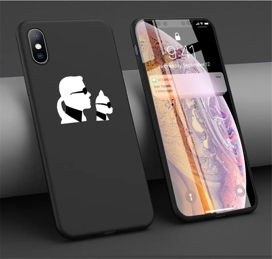 Чехлы Ottwn с мультяшным буквенным принтом для iPhone X XR Xs Max, мягкий Ультратонкий чехол из ТПУ для iPhone 6 6 S 7 8 Plus 5 5S SE
