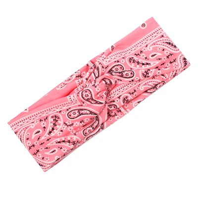 pink Новинка, хит, корейский стиль, женские повязки для волос с принтом, модные, корейский узор, 5 цветов, женские повязки на голову, вязанные, мягкие, с цветочным рисунком, повязки на голову - Цвет: pink