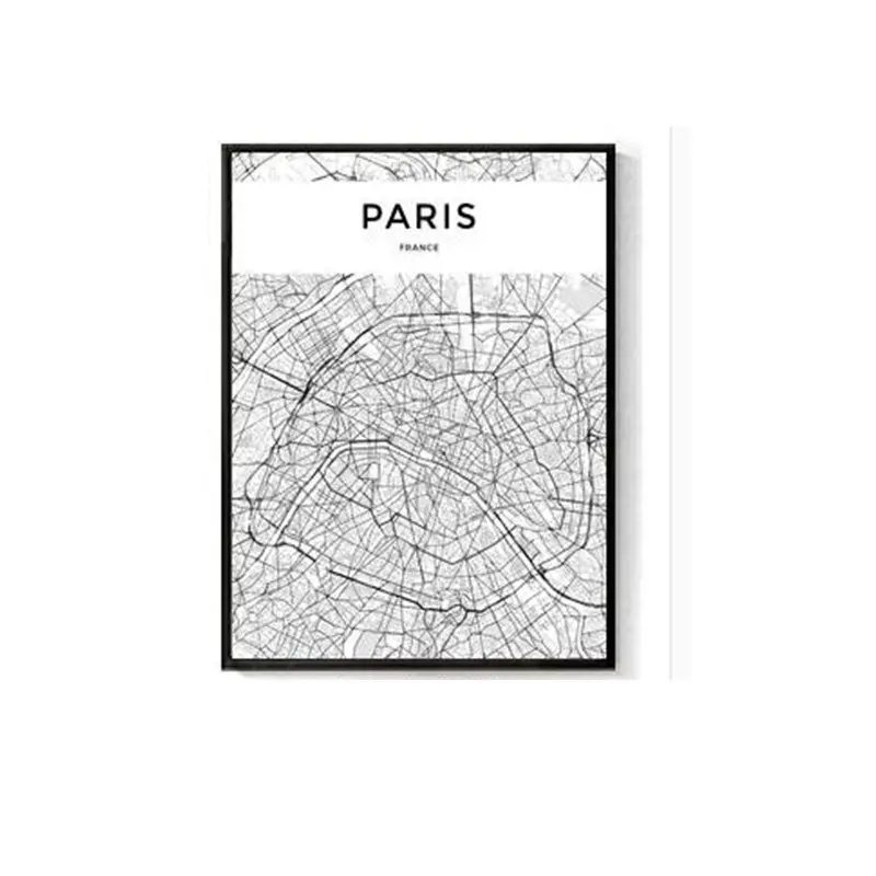 

Nordic Vintage World City Map Canvas Painting Poster Unframed Movie TV Wall Wall Art Print Living Room Bedroom Bar Decoration