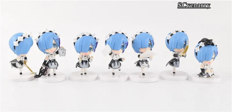 Жизнь в другом мире от Zero Servant Girl Rem ПВХ Фигурки Коллекционная модель игрушки 7