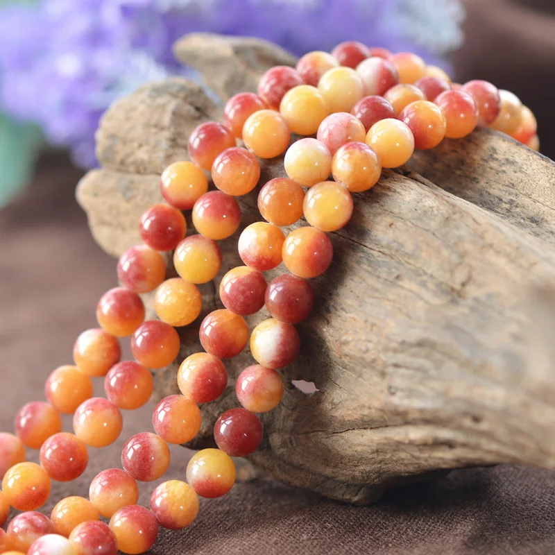 

Joanlyn класс A натуральные разноцветные красные желтые нефритовые бусины 6 мм 8 мм 10 мм 12 мм Гладкие полированные круглые 15 дюймов нитка JA65