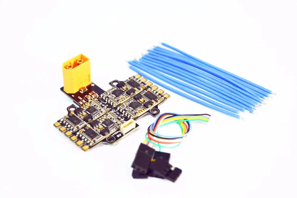 

4 в 1 30A BLHeli ESC 30A 2-4S LiPo батарея BLHeli прошивка DSHOT ESC 4x30A для FPV гоночного квадрокоптера