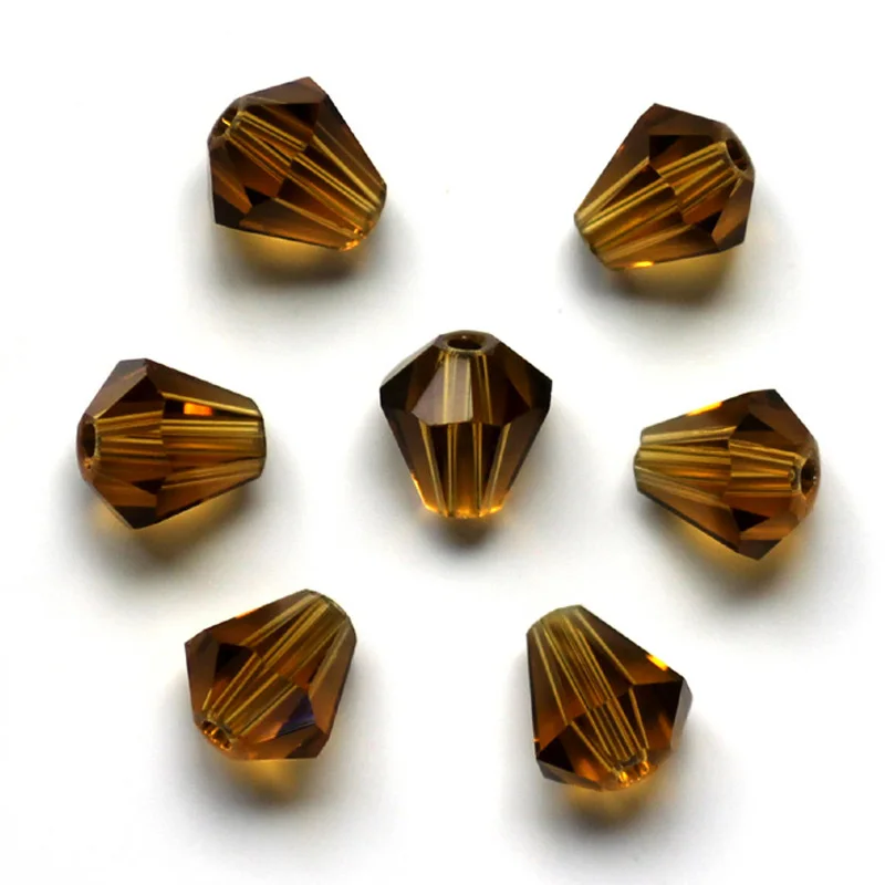

SQAM87 wholesale 8x7MM 100 pcs Pear Faceted Glass Beads Crystal Loose Beads