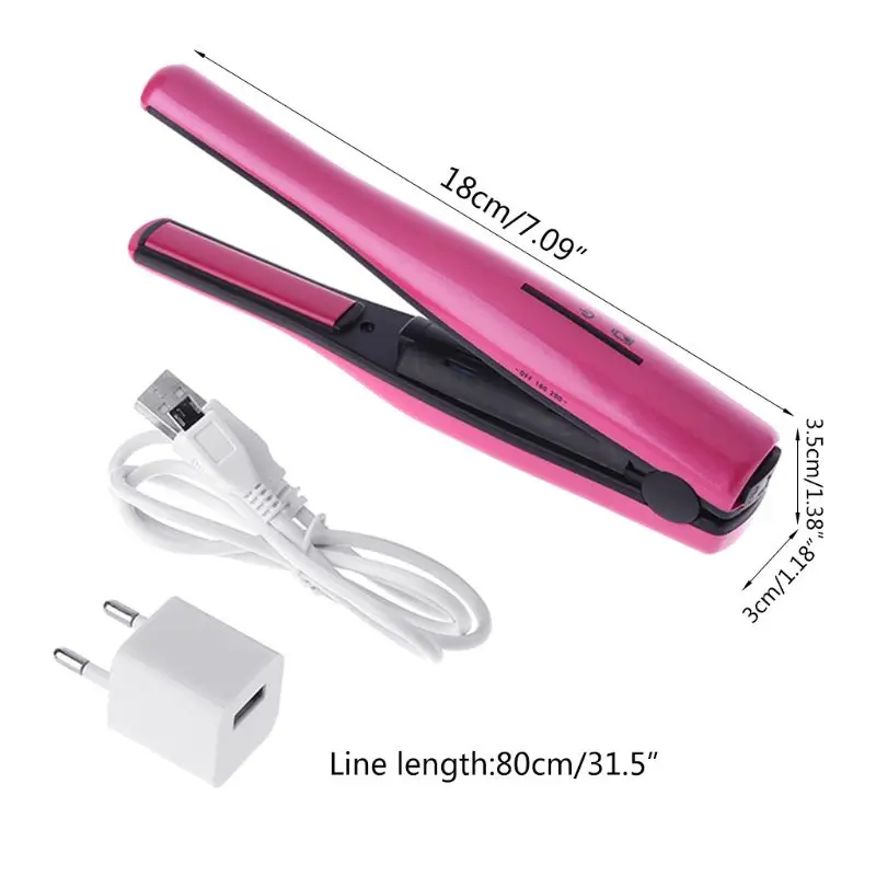 

Flat Iron Ceramic Tourmaline Plate Rechargeable Hair Straightener Styling Tool