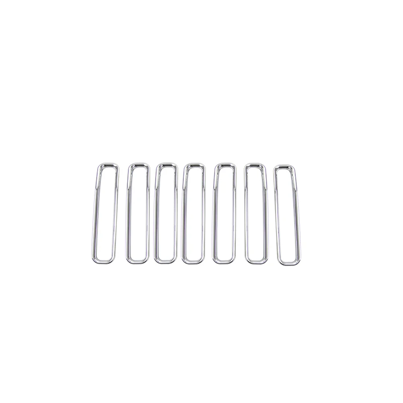 Chrome Ring SHINEKA гоночные грили наборы для Jeep Wrangler TJ 1997-2006 ABS красочная вставка сетка гриль оболочка Хром Передняя TJ решетка крышка - Цвет: Chrome Ring