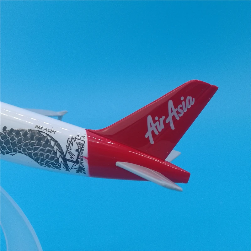 16 см воздушный Азии авиакомпаний модель самолета A320 100th Юбилей белый дракон