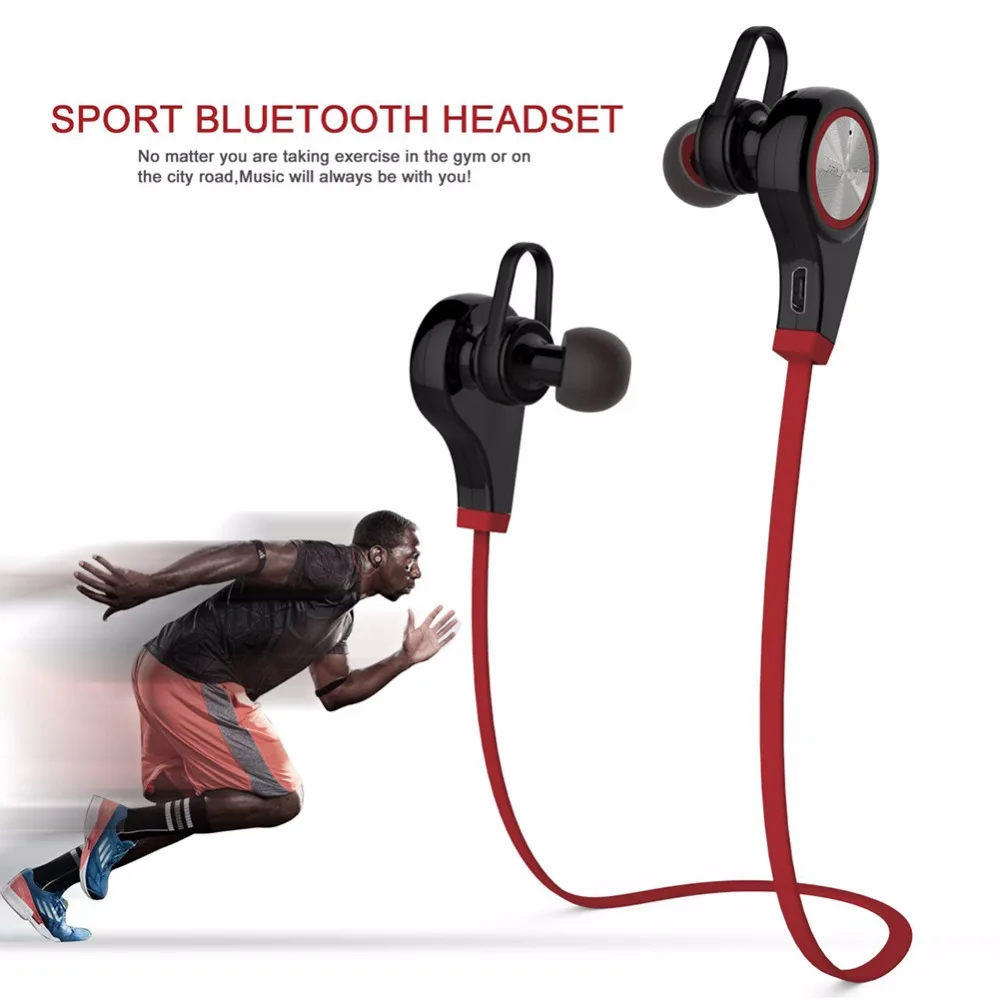 Беспроводная Bluetooth гарнитура Q9 спортивные стереонаушники с микрофоном для iPhone