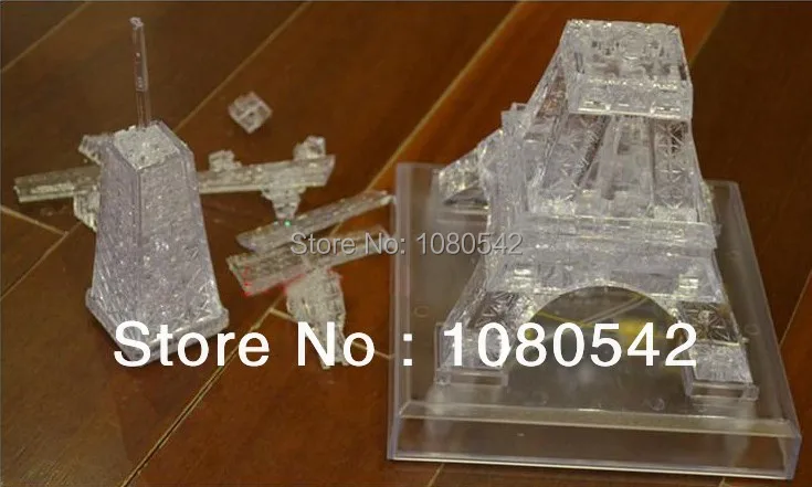 Кристалл флэш Эйфелева башня 3D головоломка DIY Развивающие забавные горячие