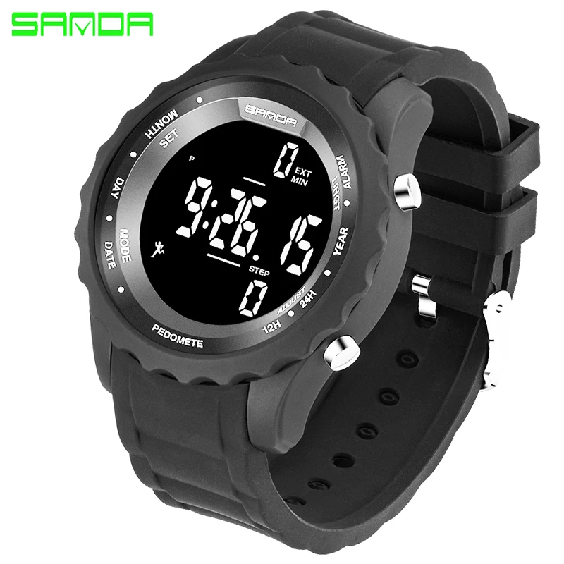 Цифровые мужские спортивные военные часы Смарт счетчик шагов секундомер Фитнес