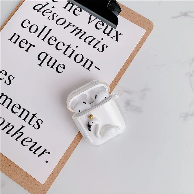 24 Беспроводные bluetooth наушники чехол для Apple AirPods 1/2 силиконовая сумка Мягкий чехол с рисунком подсолнуха Фламинго медведя - Цвет: 24