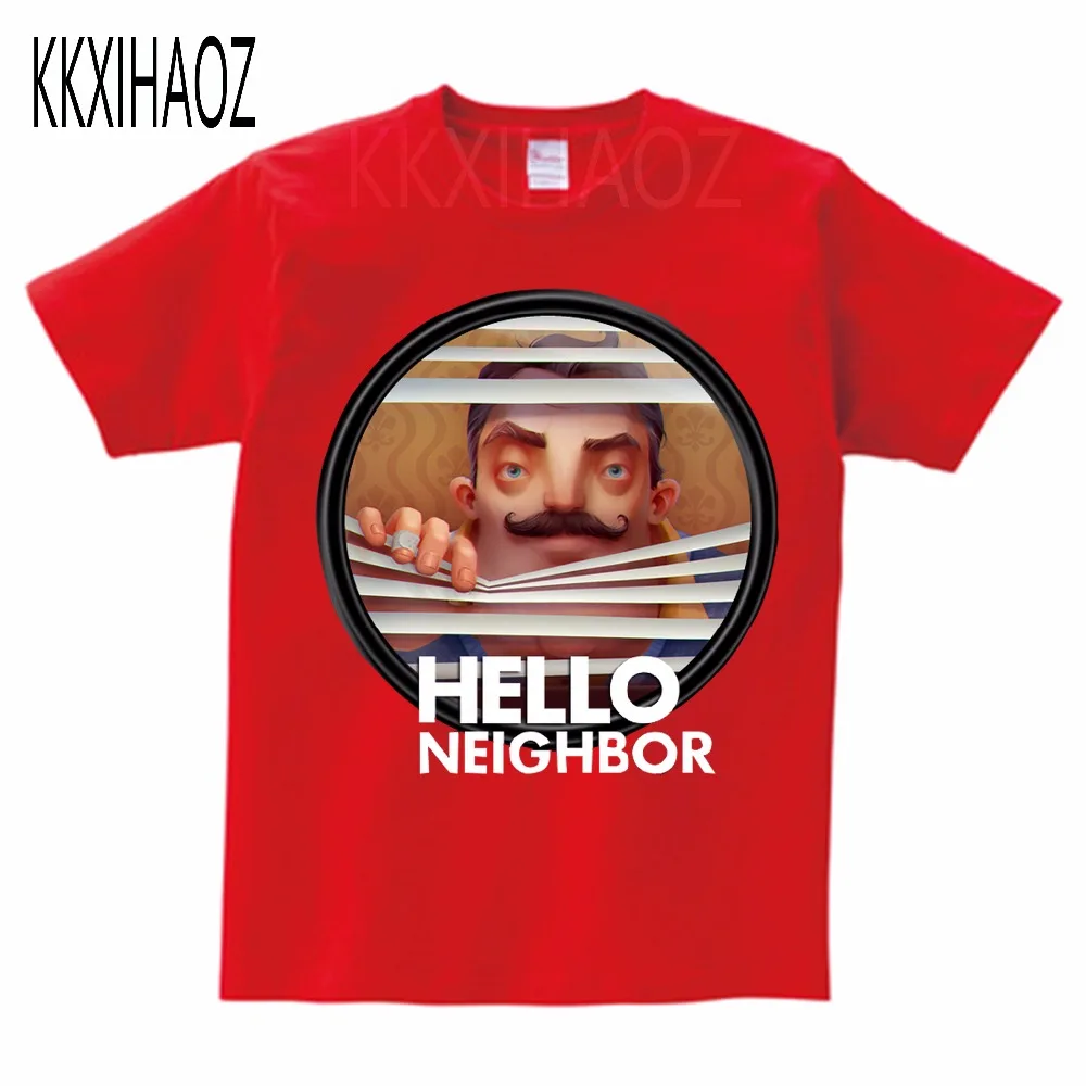 2021 г. летняя футболка с принтом Hello Neighbor для детей от 2 до 14 лет Детские рубашки