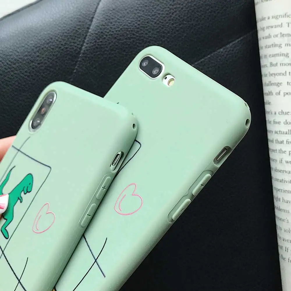 Чехол для телефона Boucho cute cartoon dinosaur chick iphone XS MAX XR X модные мягкие чехлы из ТПУ 8 7 6S 6