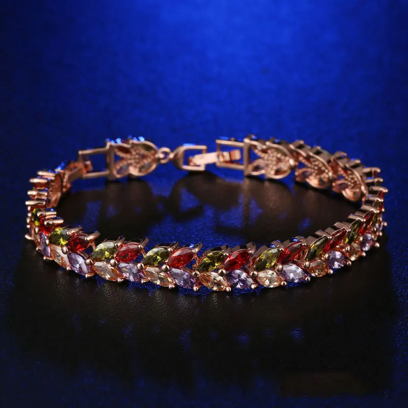 Manxiuni роскошные розовые/шампанские золотые разноцветные кубические циркониевые