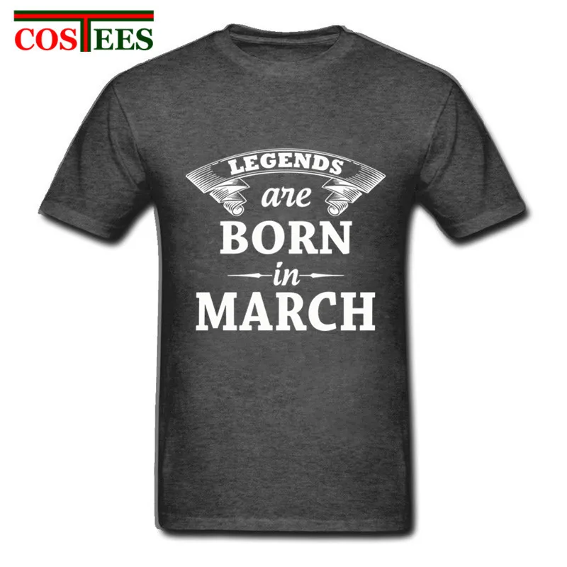 Футболка мужская для отдыха Class Legends Are Born in March брендовая одежда взрослых подарок на день рождения