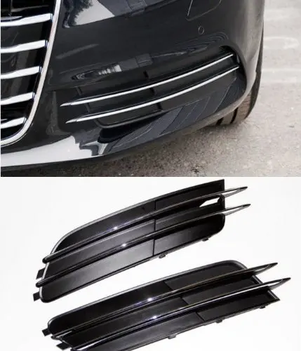 

Front Fog Bumper Grill Replacement Cover with Chrome Trim Audi A6 C7 2012-2013